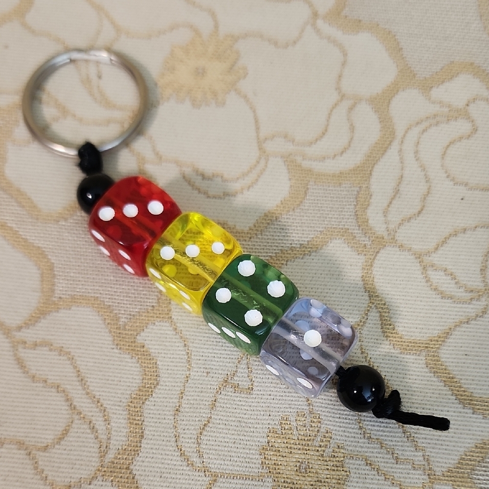 Colorful Dice Keychain